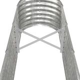 Garden Raised Bed Powder-coated Steel 332x40x36 cm Silver