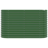 Garden Raised Bed Galvanised Steel 114x40x68 cm Green