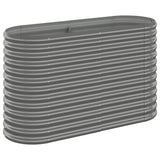 Garden Raised Bed Galvanised Steel 114x40x68 cm Grey