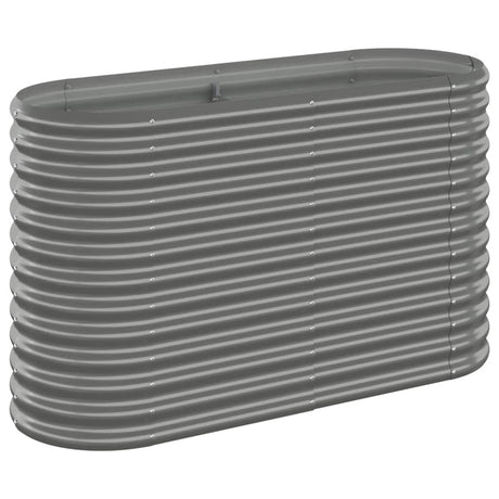 Garden Raised Bed Galvanised Steel 114x40x68 cm Grey