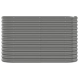 Garden Raised Bed Galvanised Steel 114x40x68 cm Grey