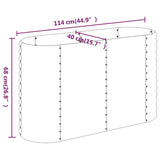 Garden Raised Bed Galvanised Steel 114x40x68 cm Brown