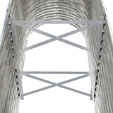 Garden Raised Bed Galvanised Steel 114x40x68 cm Silver