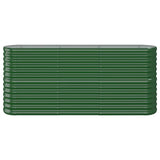 Garden Raised Bed Powder-coated Steel 152x40x68 cm Green