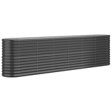 Garden Raised Bed Galvanised Steel 260x40x68 cm Anthracite