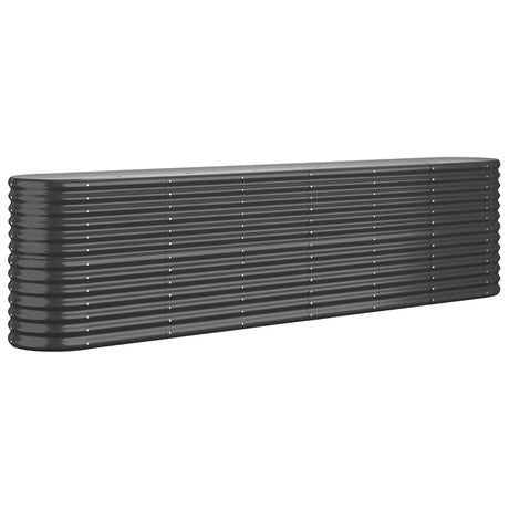 Garden Raised Bed Galvanised Steel 260x40x68 cm Anthracite