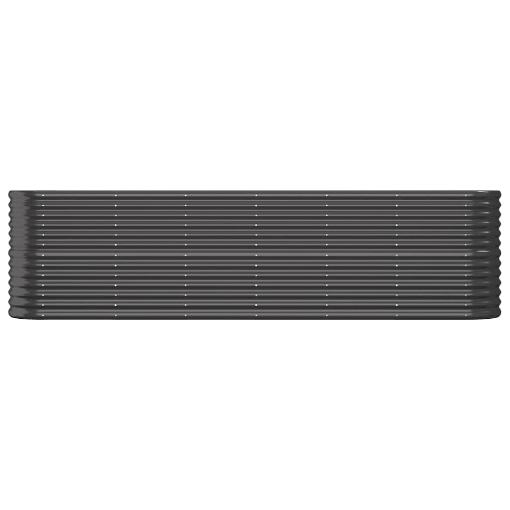 Garden Raised Bed Galvanised Steel 260x40x68 cm Anthracite