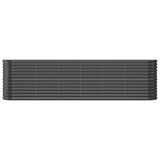 Garden Raised Bed Galvanised Steel 260x40x68 cm Anthracite