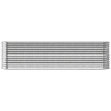 Garden Raised Bed Galvanised Steel 260x40x68 cm Silver