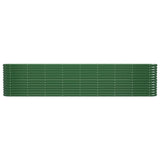 Garden Raised Bed Powder-coated Steel 332x40x68 cm Green