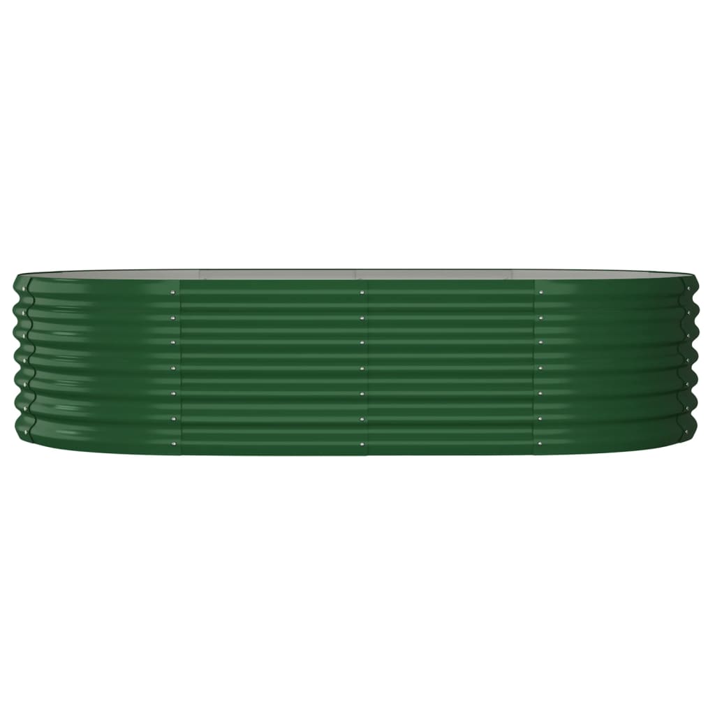 Garden Raised Bed Powder-coated Steel 152x80x36 cm Green