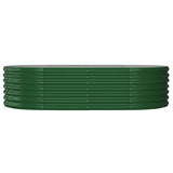 Garden Raised Bed Powder-coated Steel 152x80x36 cm Green