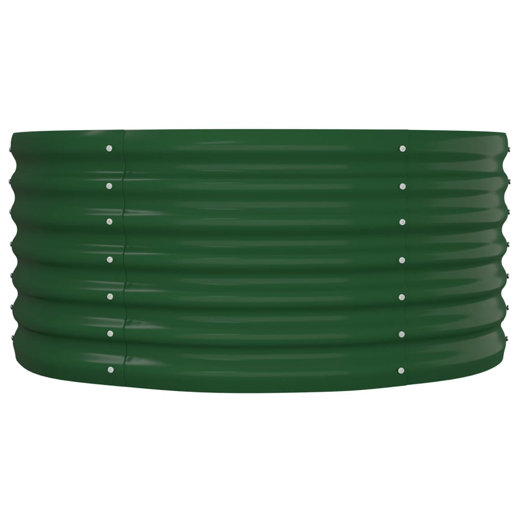 Garden Raised Bed Powder-coated Steel 152x80x36 cm Green