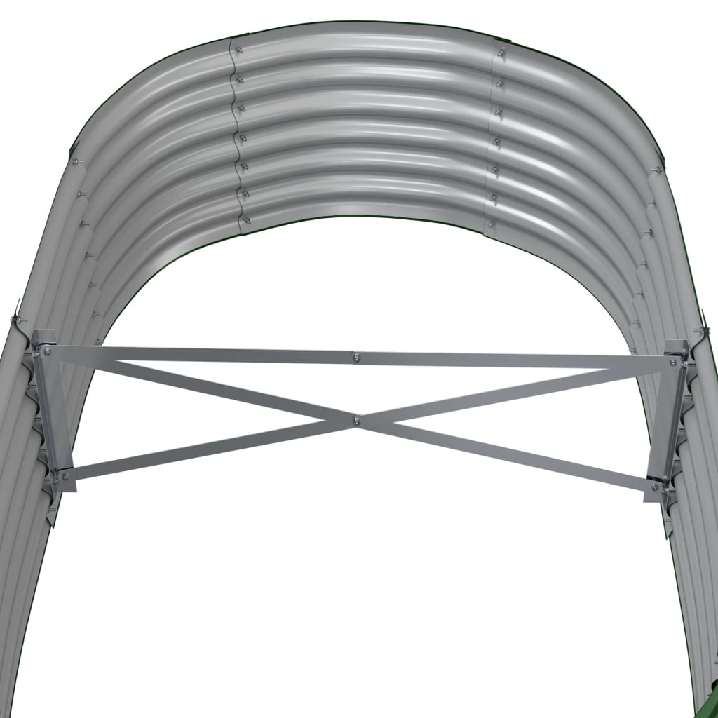 Garden Raised Bed Powder-coated Steel 152x80x36 cm Green