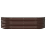 Garden Raised Bed Galvanised Steel 152x80x36 cm Brown