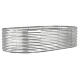 Garden Raised Bed Galvanised Steel 152x80x36 cm Silver
