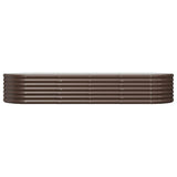 Garden Raised Bed Galvanised Steel 224x80x36 cm Brown