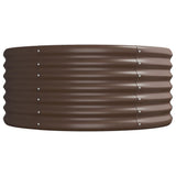 Garden Raised Bed Galvanised Steel 224x80x36 cm Brown