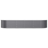Garden Raised Bed Galvanised Steel 224x80x36 cm Anthracite