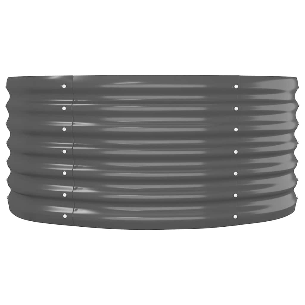 Garden Raised Bed Galvanised Steel 296x80x36 cm Anthracite