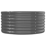 Garden Raised Bed Galvanised Steel 296x80x36 cm Anthracite