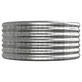 Garden Raised Bed Galvanised Steel 296x80x36 cm Silver