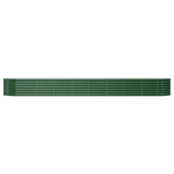 Garden Raised Bed Powder-coated Steel 368x80x36 cm Green