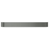 Garden Raised Bed Galvanised Steel 368x80x36 cm Grey