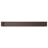 Garden Raised Bed Galvanised Steel 368x80x36 cm Brown