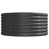 Garden Raised Bed Powder-coated Steel 368x80x36 cm Anthracite