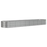 Garden Raised Bed Galvanised Steel 368x80x36 cm Silver