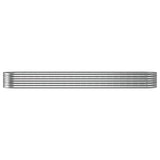 Garden Raised Bed Galvanised Steel 368x80x36 cm Silver