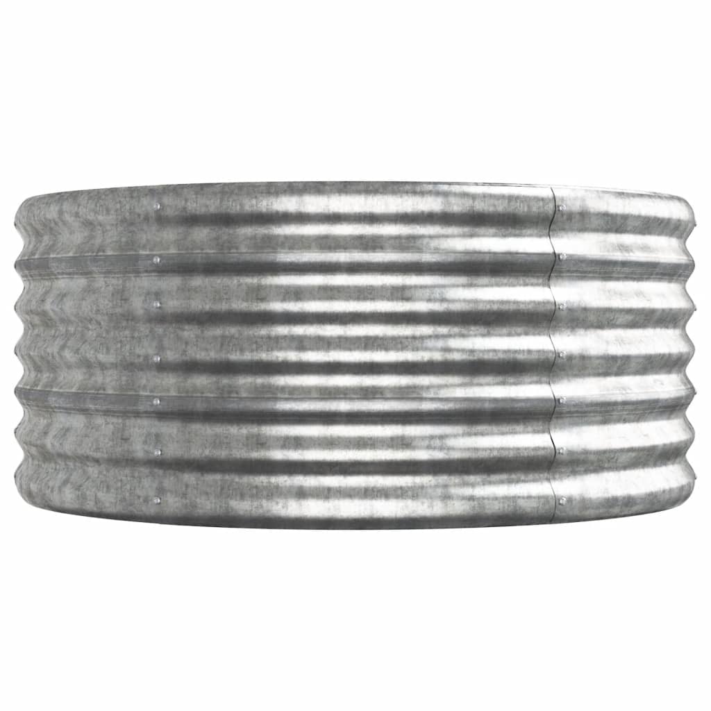 Garden Raised Bed Galvanised Steel 368x80x36 cm Silver