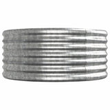 Garden Raised Bed Galvanised Steel 368x80x36 cm Silver