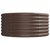Garden Raised Bed Powder-coated Steel 440x80x36 cm Brown