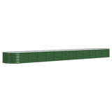 Garden Raised Bed Powder-coated Steel 512x80x36 cm Green