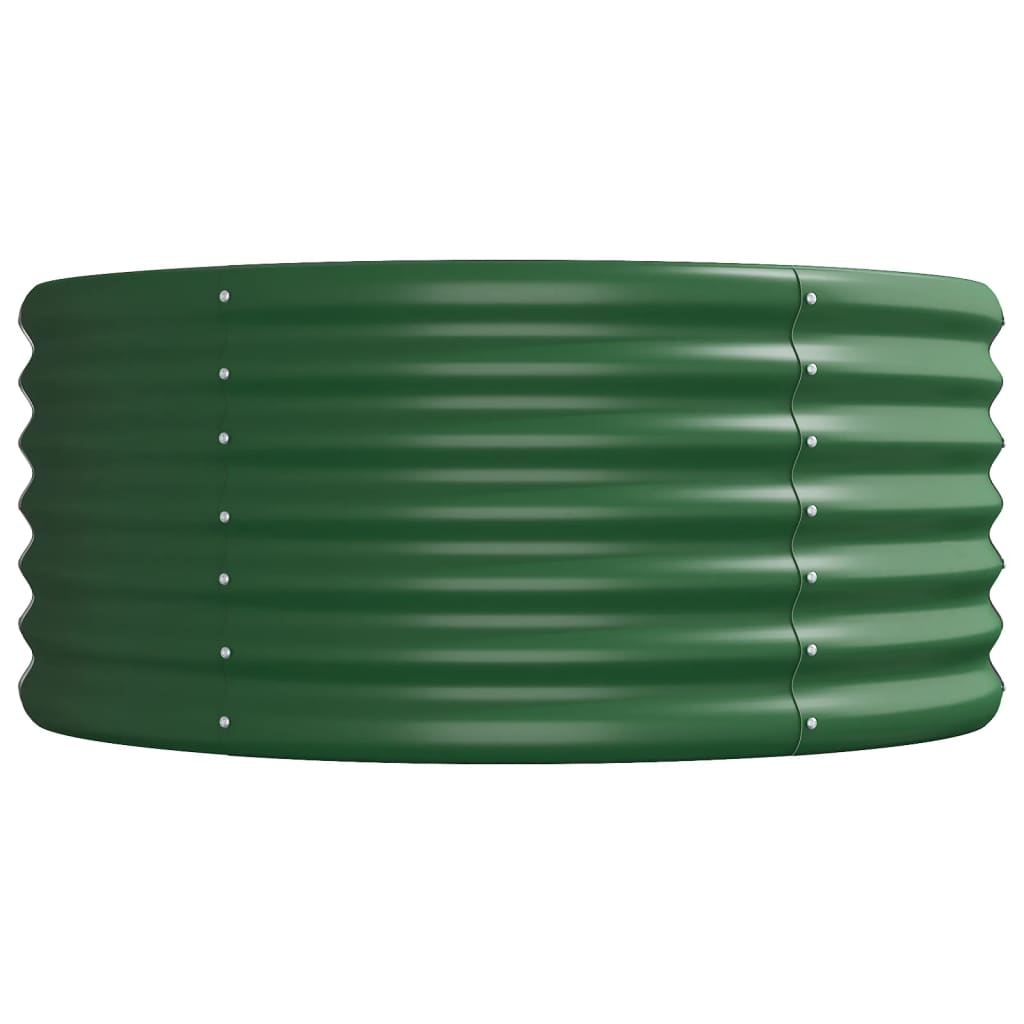 Garden Raised Bed Powder-coated Steel 512x80x36 cm Green