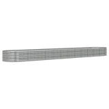 Garden Raised Bed Galvanised Steel 512x80x36 cm Silver