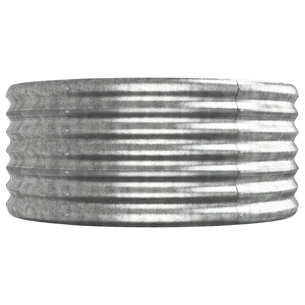 Garden Raised Bed Galvanised Steel 512x80x36 cm Silver