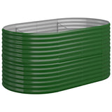 Garden Raised Bed Galvanised Steel 152x80x68 cm Green