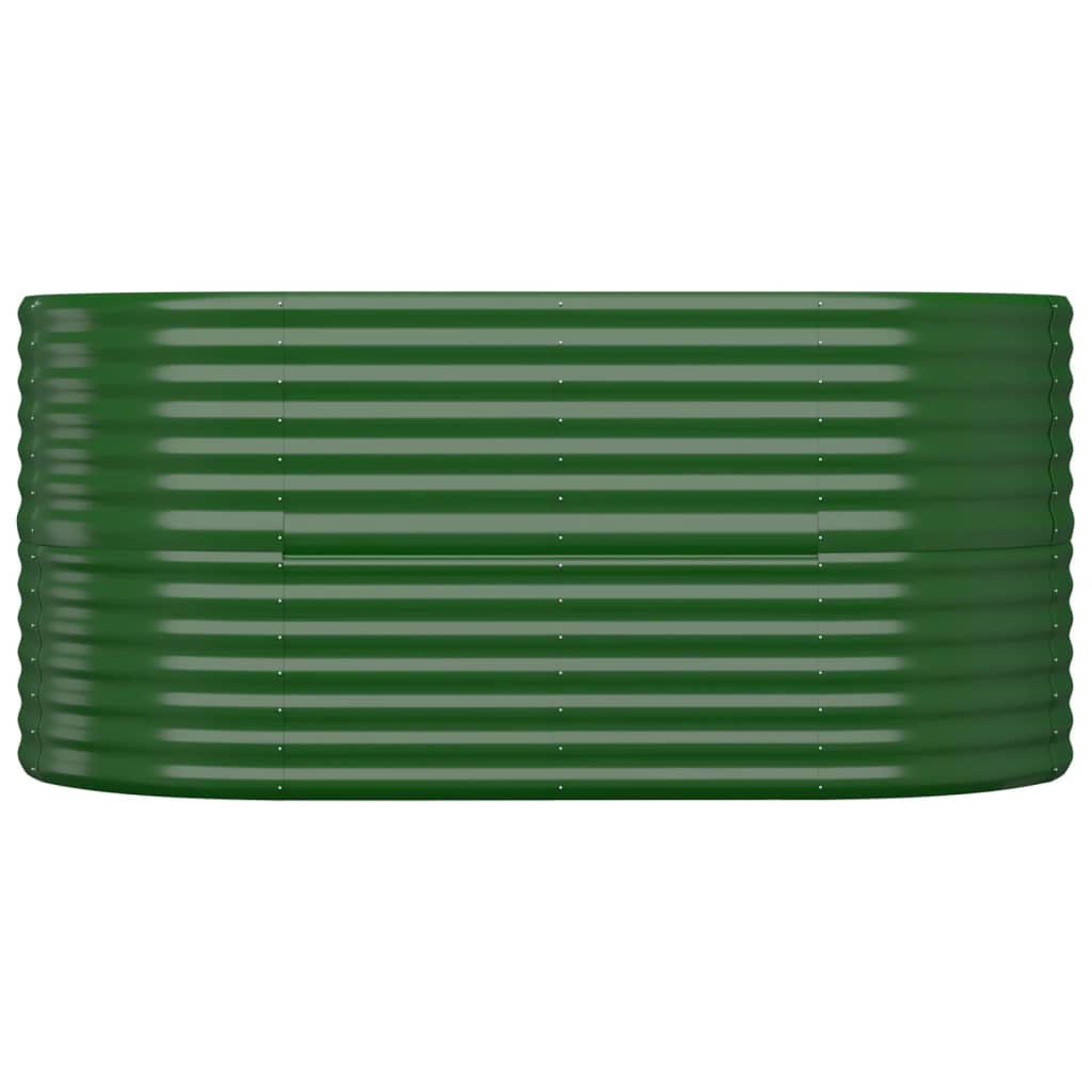Garden Raised Bed Galvanised Steel 152x80x68 cm Green