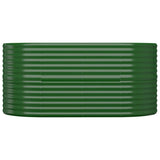 Garden Raised Bed Galvanised Steel 152x80x68 cm Green