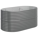 Garden Raised Bed Galvanised Steel 152x80x68 cm Grey