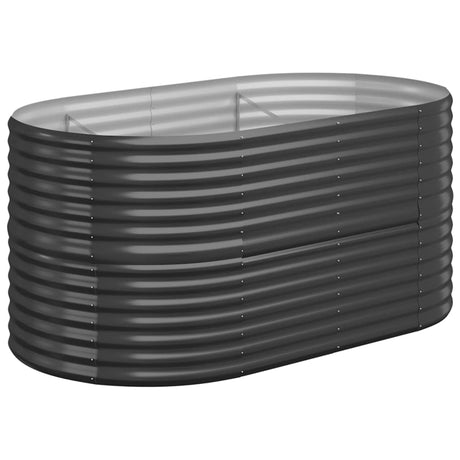 Garden Raised Bed Galvanised Steel 152x80x68 cm Anthracite