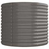 Garden Raised Bed Galvanised Steel 224x80x68 cm Grey