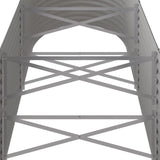 Garden Raised Bed Galvanised Steel 224x80x68 cm Grey