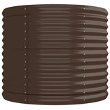 Garden Raised Bed Powder-coated Steel 224x80x68 cm Brown