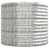 Garden Raised Bed Galvanised Steel 224x80x68 cm Silver