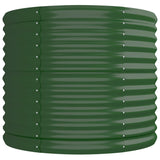 Garden Raised Bed Galvanised Steel 296x80x68 cm Green