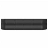 Garden Raised Bed Powder-coated Steel 296x80x68 cm Anthracite